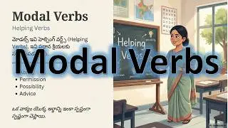 Modal Verbs in English Grammar Explained in Telugu | Can, Could, May, Might, Should, Must, Have to