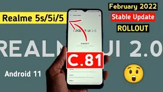 Realme UI 2.0 February 2022 New Stable Update Rollout |  Realme 5s/5i/5 February Update Rollout