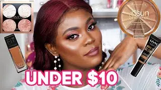 FULL FACE OF DRUGSTORE MAKEUP UNDER $10 FOR BROWN/DARK SKIN|Soft Drugstore Glam|Beginner Friendly