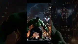 Hulk vs iron man #AI #fighting