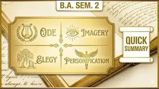Ode, Imagery, Elegy, Personification  | MGSU B.A. English Literature Sem.2