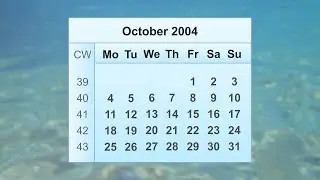 October 2004 Calendar