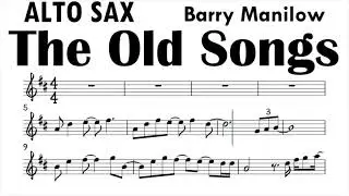 The Old Songs Orig Key Alto Sax Sheet Music Backing Track Play Along Partitura