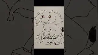 cute🐘elephant drawing for kids, cute baby elephant drawing, #cuteelephantdrawingeasy #drawing #shots