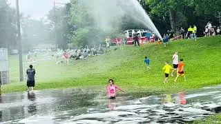 Firefighters fun summer treat