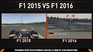 F1 2016 vs F1 2015: Hockenheim Gameplay Comparison