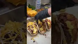 Insane Bacon Cheeseburger Pancake Tacos from Elm Street Diner in Stamford, Connecticut! #DEVOURPOWER