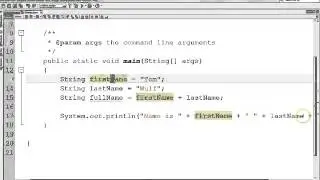 String Variables in Java