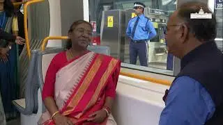 The President took a metro ride in Mauritius