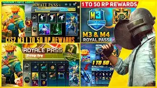 M3 ROYAL PASS BGMI // 1 TO 50 RP REWARDS EMOTES//M3 ROYAL PASS REWARDS // M3 ROYAL PASS PUBG MOBILE