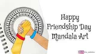 Happy Friendship Day Mandala Art ||Friendship Day Mandala Art #art #dosti #frindship #shorts #yaari