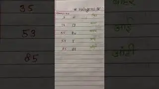 Halogens very easy trick