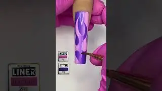 𝙋𝙪𝙧𝙥𝙡𝙚 𝙁𝙡𝙖𝙢𝙚𝙨 One Stroke Vertical Double Ombre Illusion Flame Full Nail Art Tutorial Available