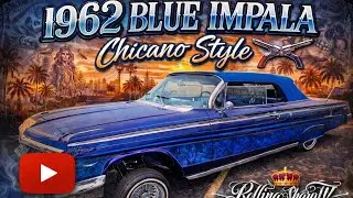 Classic Royalty 👑 1962 Chevy Impala Convertible Blue Magic #california #lowrider #oldies #carshow 