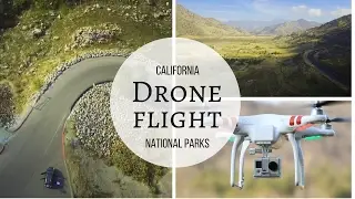 Drone flight near Sequoia National Park