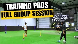 Group Training With 3 Pro Soccer Players!