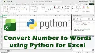 How to Convert Numbers to Words in Excel Using Python #excel #pythonlearning #exceltutorial