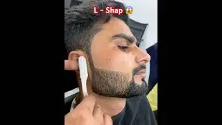Beardstyle L- Shap Look 😱🔥 #barbershop #barber #youtubeshorts #viral #beard #shorts #Lbeard