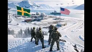 US soldiers taking guard of icy  Greenland