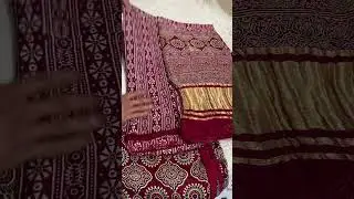 Modal Silk Ajrakh Hand Block Print 3 pice Suits #ajrakh #ajrakhprint #asfakdyeing