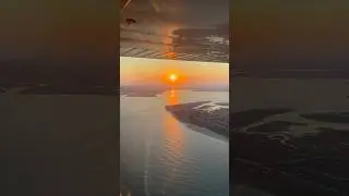 Sunset flight over islands in Cessna #adventure #aviation #airplane #flying #cessna #cessna172