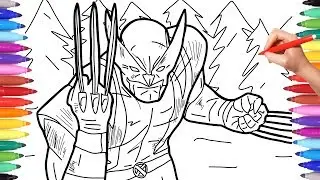 X-Men Wolverine Coloring Pages | Marvel Superheroes Coloring Pages  for Kids | How to Draw Wolverine