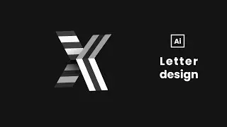 Flat 3d logo design in Illustrator. How to design a minimalist letter logo in Adobe Illustrator
