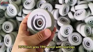 Carsun 3Inch grey thermoplastic rubber wheel 75x25mm TPR wheel #wheels  #casters #casterwheel