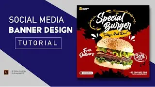 Professional  Social Media Banner (2021)Adobe Illustrator Tutorial..