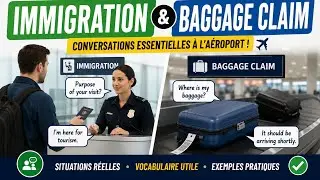 French Immigration and Baggage Claim Questions at the Airport ✈️  Travel French