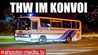 🚨 THW im Konvoi 🚨 (Verbandsfahrt mit Blaulicht) 🚨 Selbsthilfe mit Abschleppaktion wegen Defekt 🚨