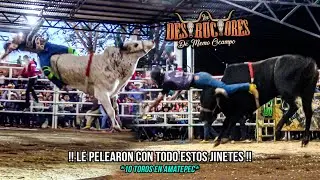 LE PELEARON CON TODO | TREMENDO JARIPEO | QUEDO ATORADO EN LOS CUERNOS| Destructores Amatepec Mex 25