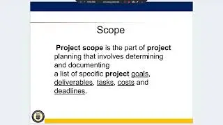 IT PROJECT MANAGEMENT LECTURE 4 : PROJECT SCOPE