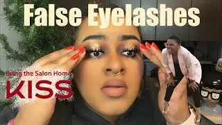 HOW TO APPLY FALSE LASHES FOR BEGINNERS | KISS LASH COUTURE NAKED DRAMA ORGANZA