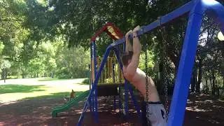 Gymnastics training- false grip muscle ups.