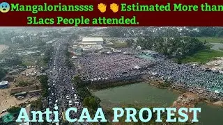 Historical Protest Against CAA in Mangalore || Drone View of #CAA Protest