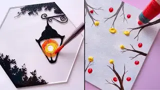 14 COOL PAINTING HACKS AND ART IDEAS FOR BEGINNERS || Paint WITHOUT Brushes! #drawing #art