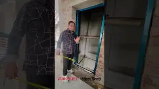 Lift shaft wide 6 feet than clear door open brick wall ?