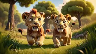 Seven Laughing Lions Roar Together | Jungle Animal Song for Kids | Nursery Rhymes and Baby Songs