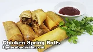 Chicken Spring Rolls Recipe Video &ndash; How to Make Chicken Spring Rolls at Home &ndash; Easy & Simple