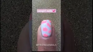 pink cow print nails 🐮💕 #naillover #naildesigns #nails #cowprint #cowgirl #pink