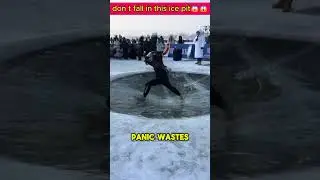Ice Pit Challenge: The Slide You Can't Escape #funny #ice #fails #fail #fun