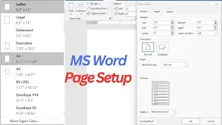 MS Word ::: How to Page Setup