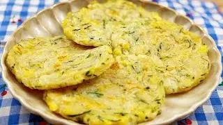 I Make This Zucchini Egg Pancake All the Time 😳 Easy Kitchen, Low Salt & Oil