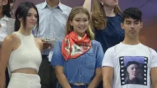 Kendall Jenner, Gigi Hadid & Joe Jonas Cuddle at US Open