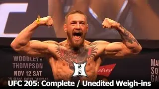 UFC 205: Full Card Weigh-In + Bonus Nunes / Rousey Staredown. In HD!