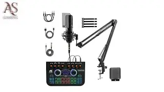 CEZO Professional Condenser Microphone with X3 Sound Card Condeser Mic Setup 