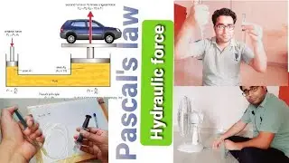 Pascal's law in fluid mechanics | hydraulic cylinder force calculation |experiment of pascal's law 😊