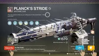 Destiny 2 crafting a God Roll Planck's Stride fast & easy