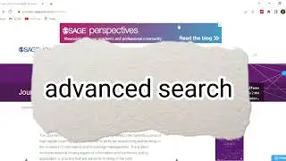 Tutorial Praktik Temu Balik Informasi | Menggunakan Portal Jurnal Sage Publishing